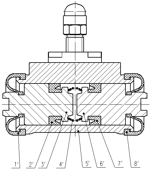 Novel drum brake wheel cylinder structure