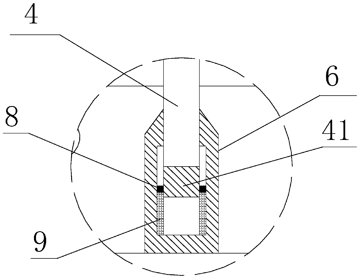 A vertical self-cutting explosion-proof capacitor