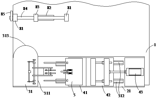 Guide-adjustable bending machine for automobile square pipe fitting