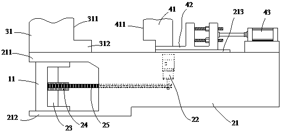 Guide-adjustable bending machine for automobile square pipe fitting