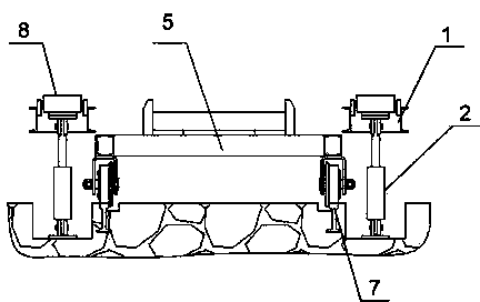 Lifting device for transferring floor on production lines