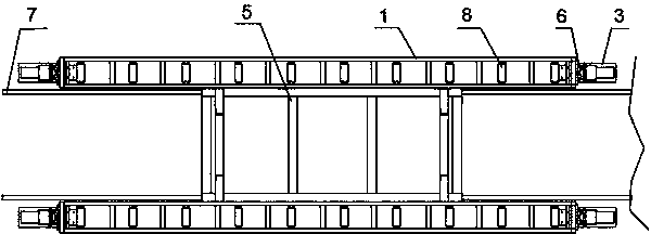 Lifting device for transferring floor on production lines