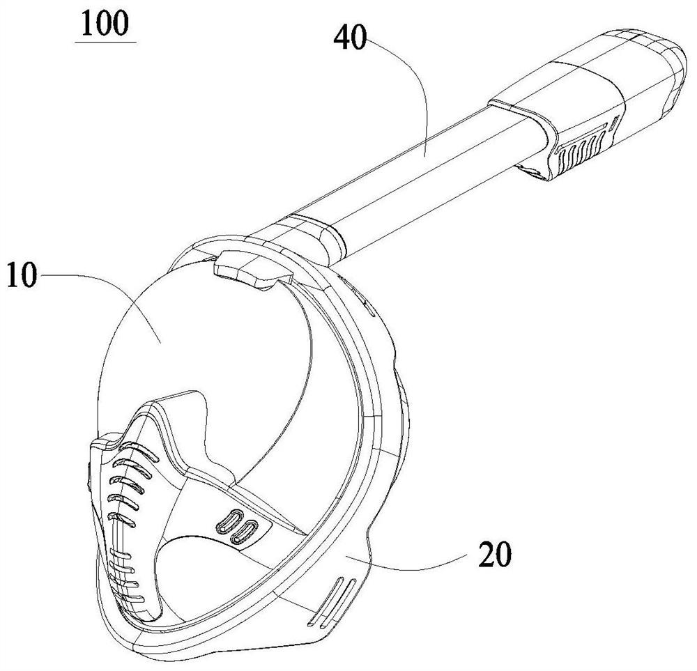 Double-circulation snorkeling mask