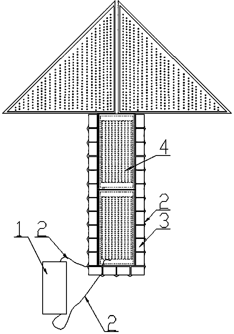 Solar photovoltaic traffic ground indication luminous system and production process thereof