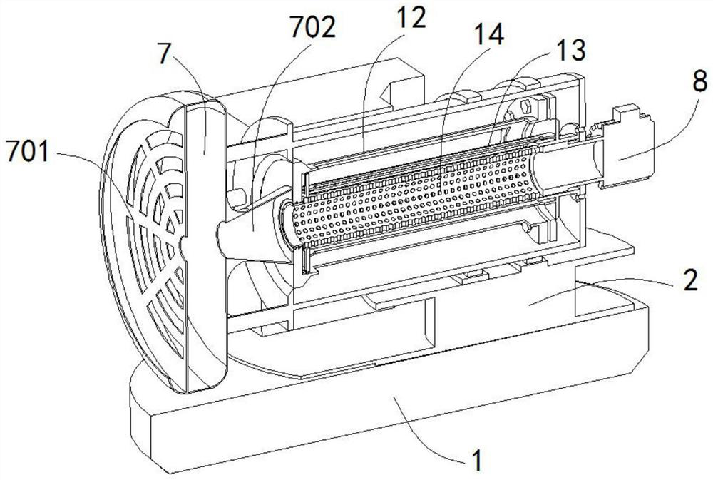 Building formaldehyde filtering and removing device capable of acting in all directions