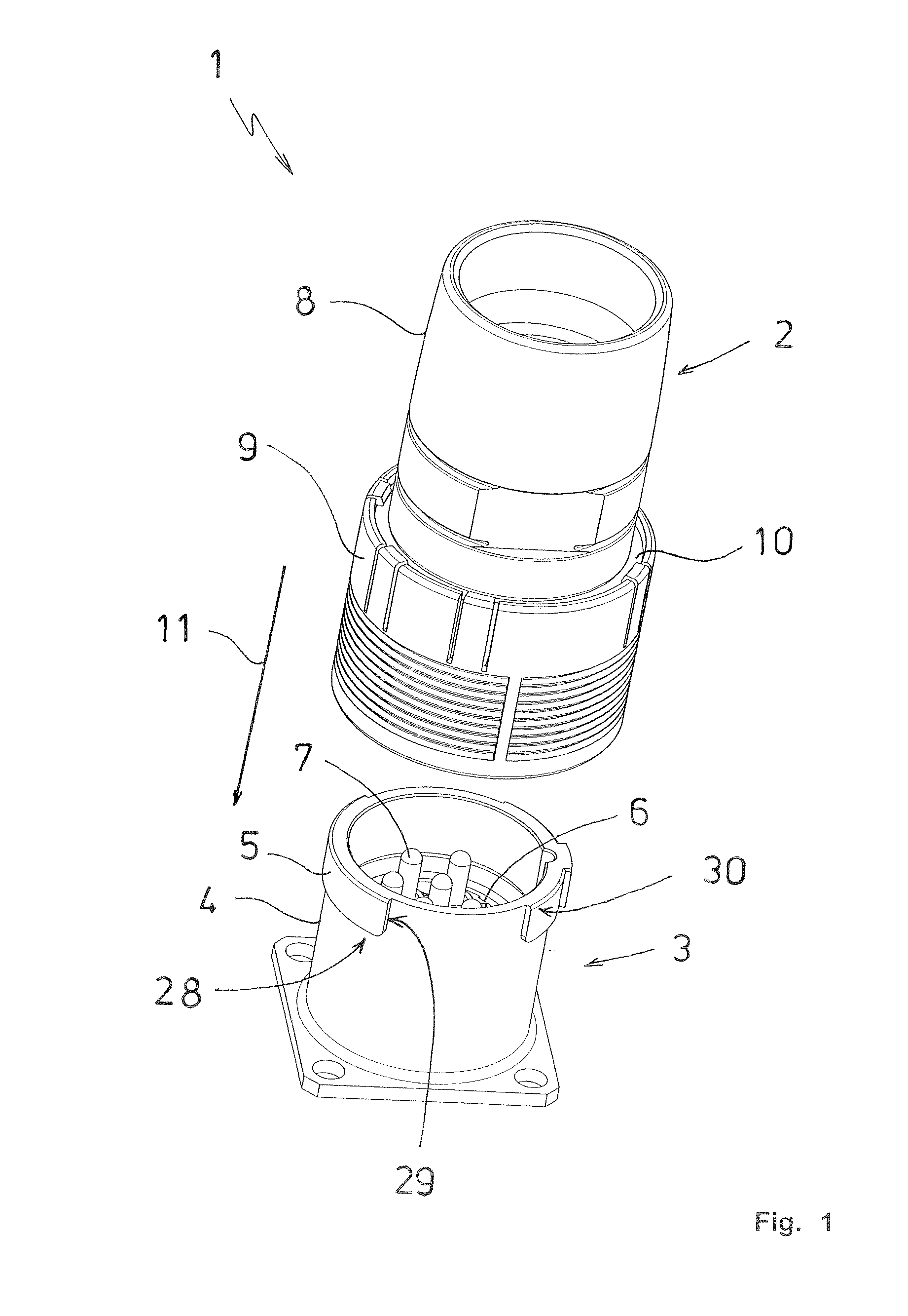 Electrical push-pull plug connector