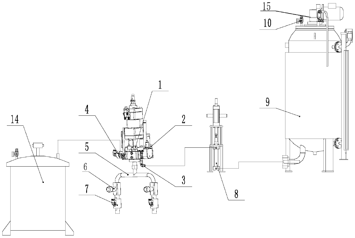 Polyurethane foaming equipment capable of adding powder components for multi-channel pouring