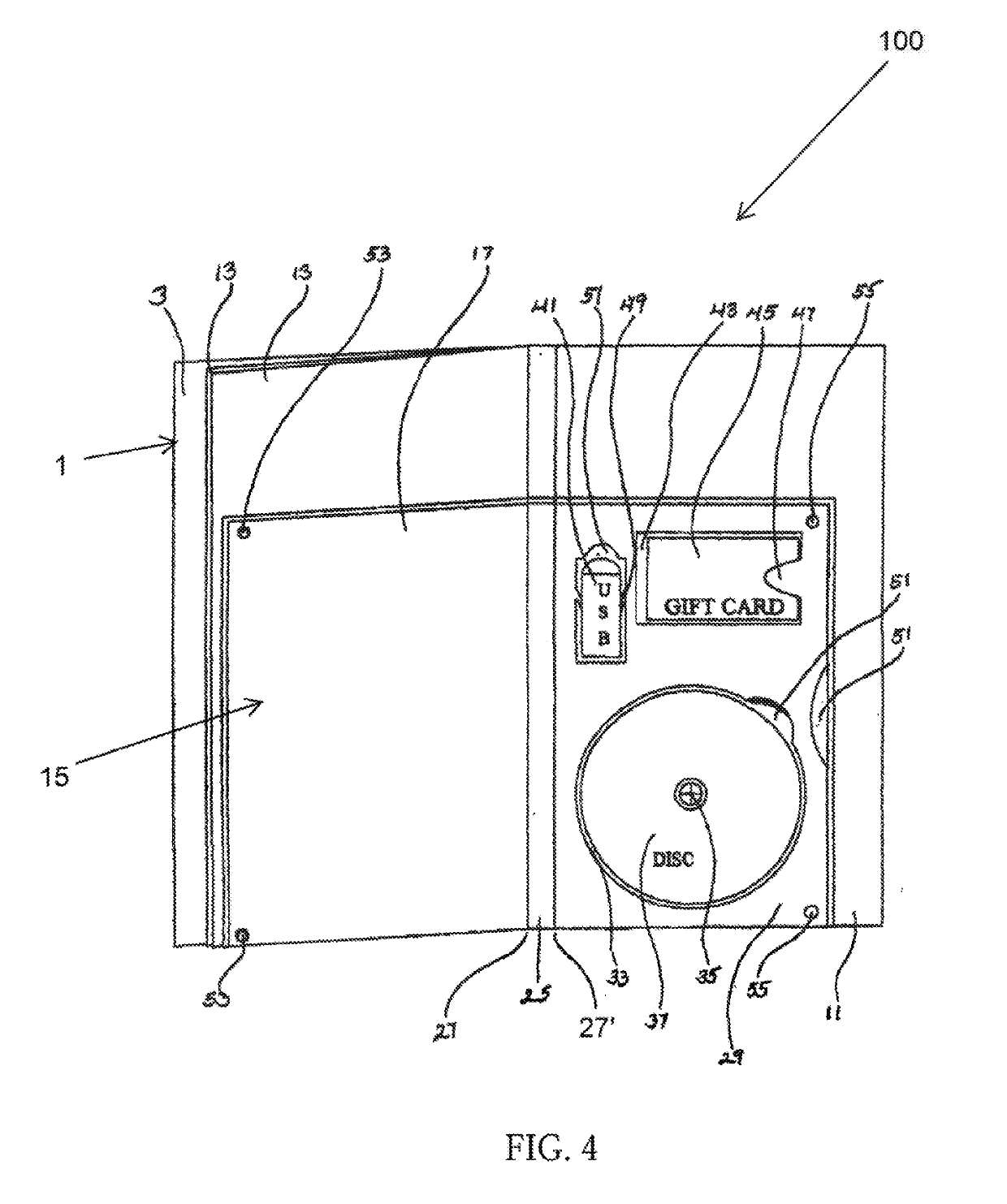 Greeting card having a configurable hinge that functions as a single hinge in a traditional greeting card mode, and as double hinge with a spine in an enhanced mode by which to cooperatively receive a recepticle to create an enhanced greeting card