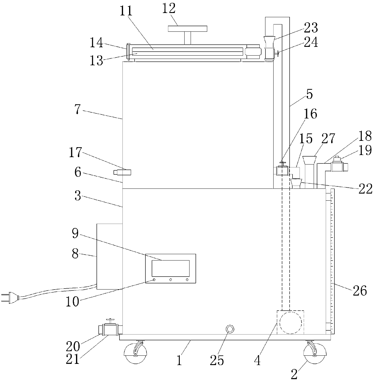 Volume and weight measuring device and method for vegetables and fruits in irregular shapes