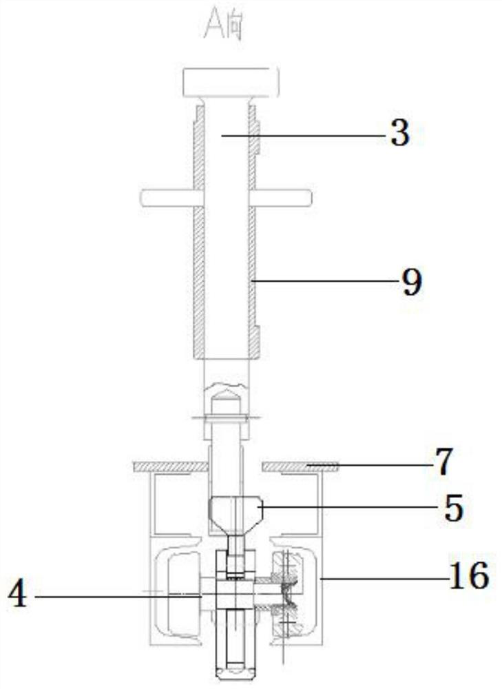 Guiding structure of ground drag chain trolley