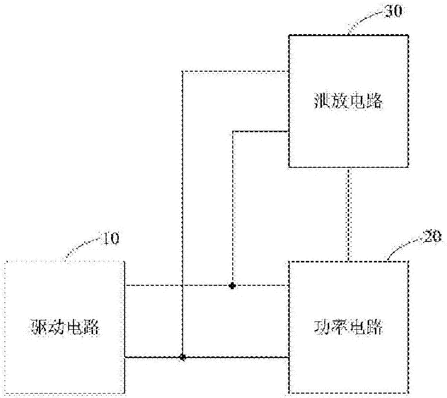 Driving circuit implementation device for improving dynamic performance of power tube