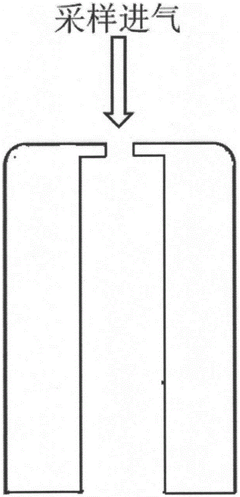 Sampling apparatus of chromatographic effect eliminating type ultra-high vacuum chamber for high-pressure gas