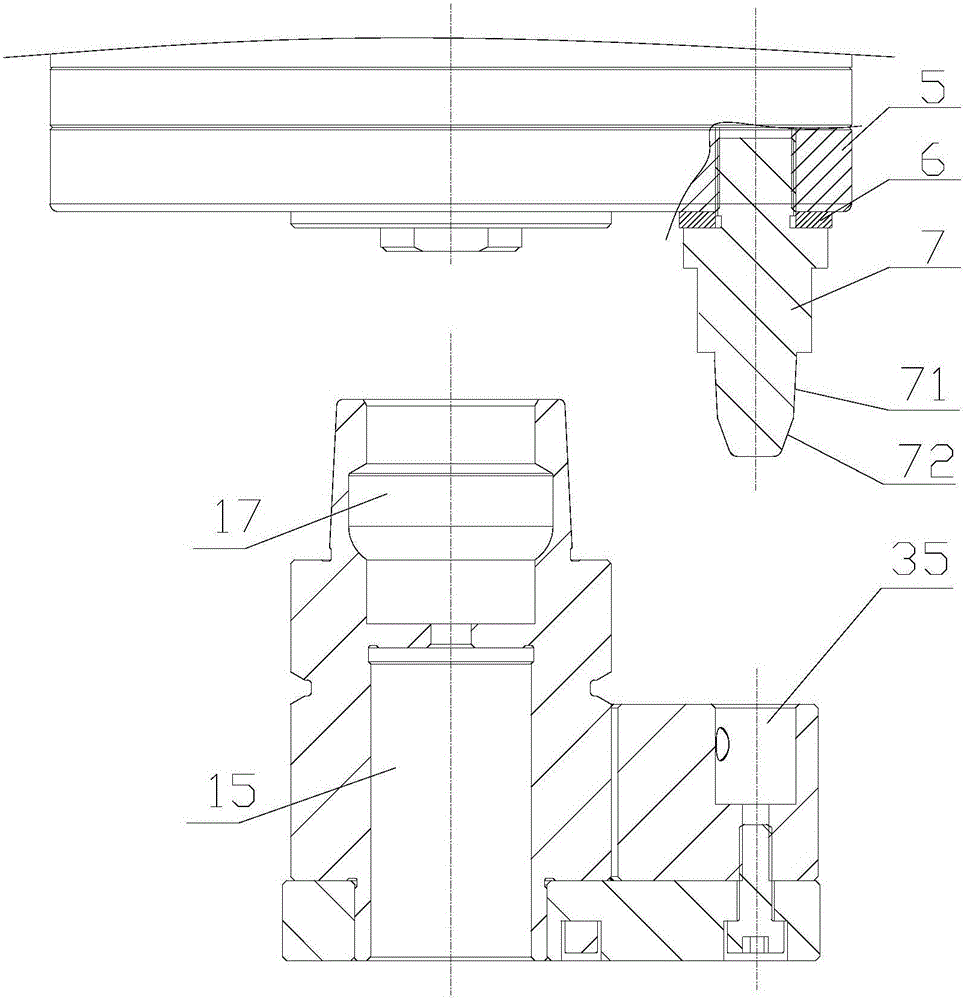 Main shaft locking structure