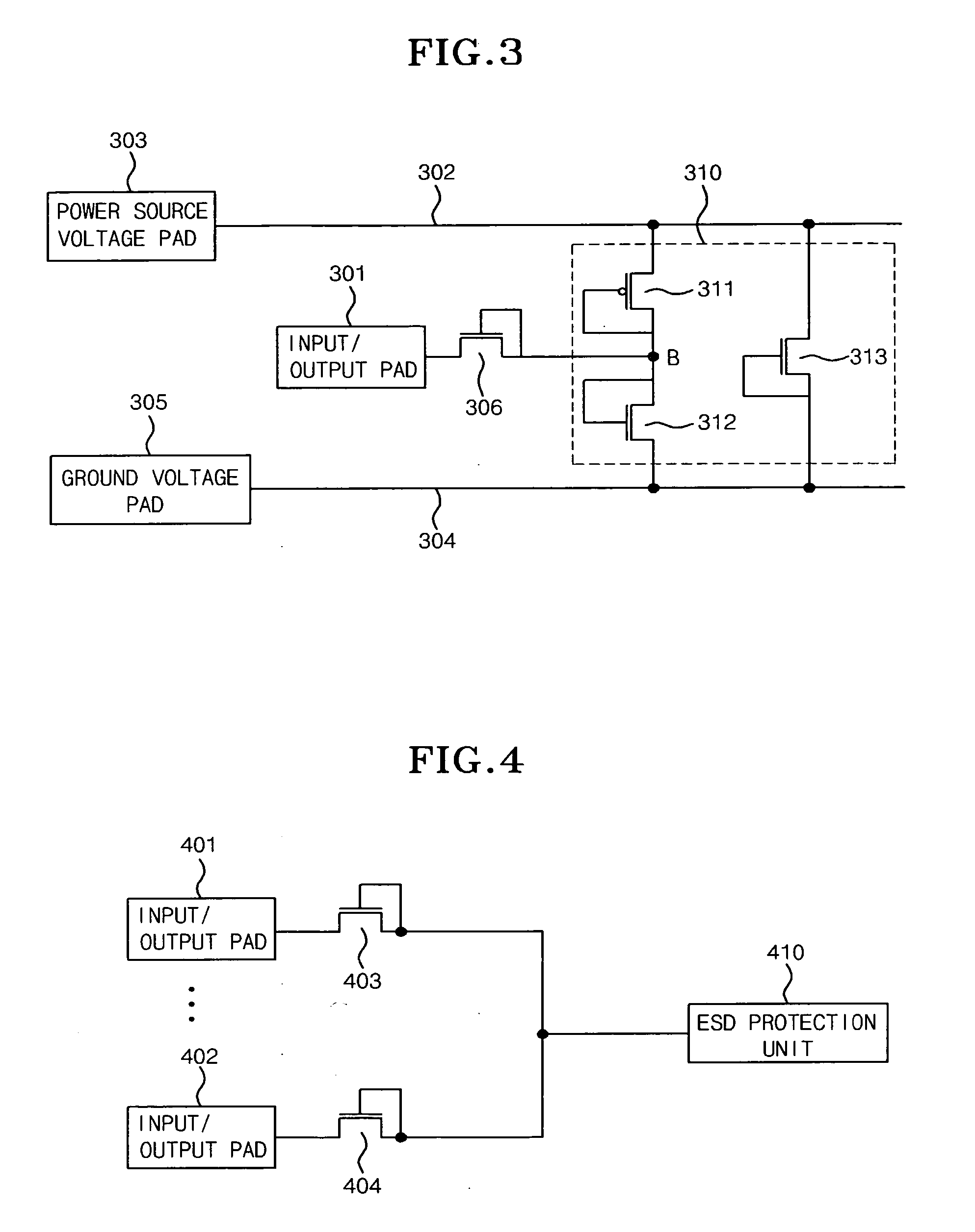 Electrostatic discharge protection circuit with reduced mounting area and junction capacitance