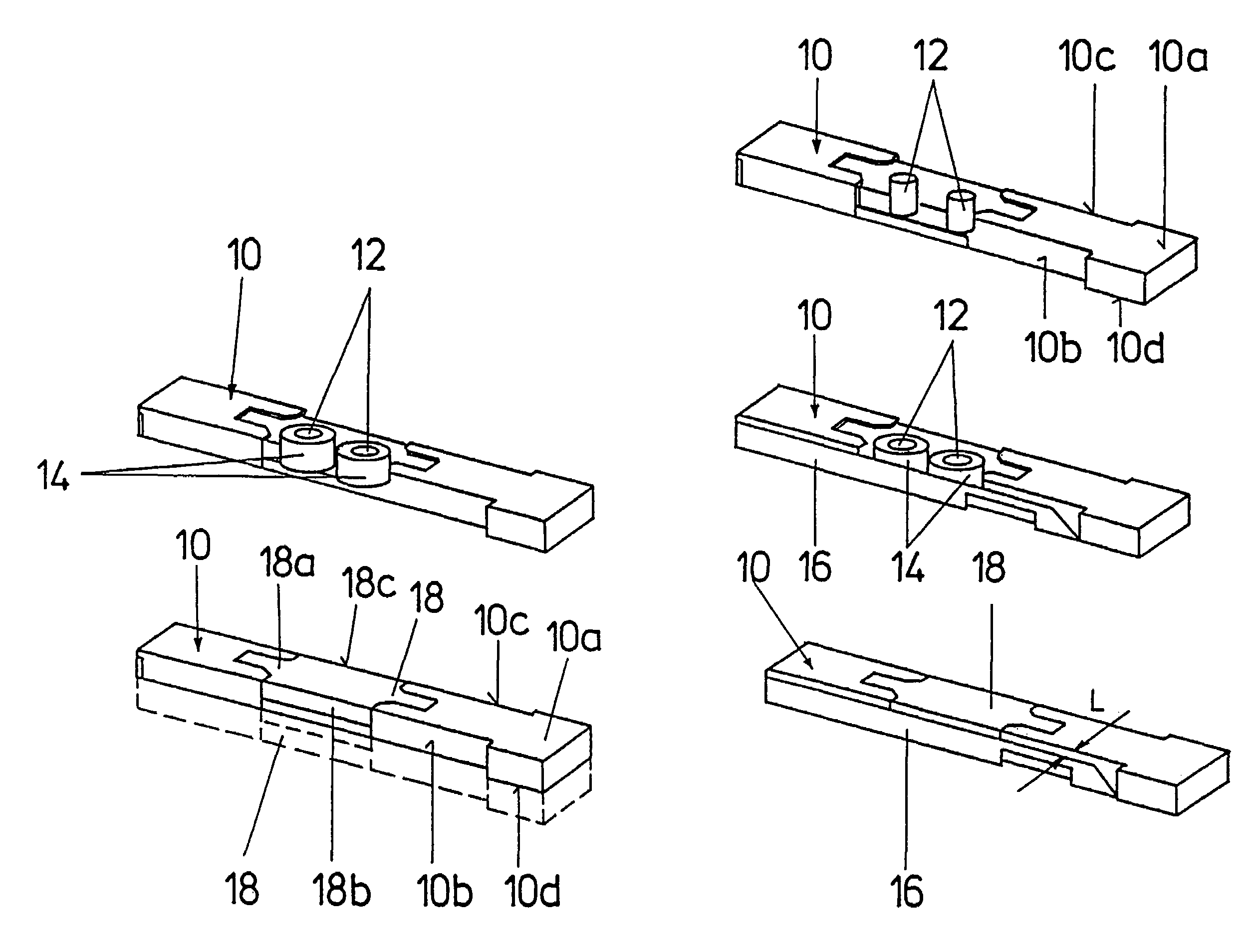 Guide rods for a Jacquard loom