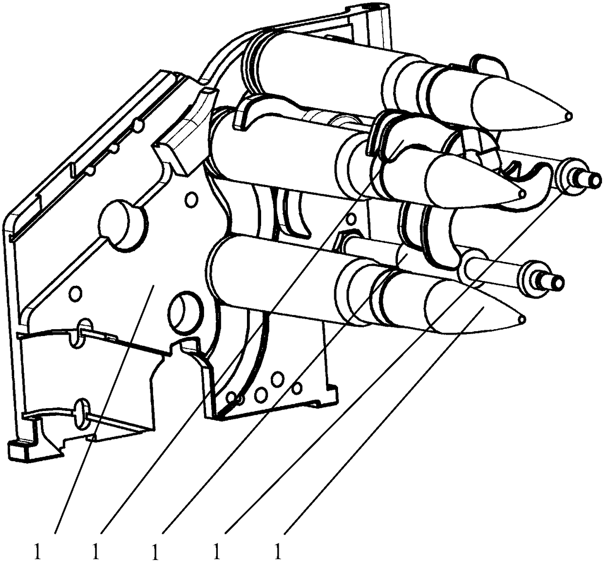 Auxiliary rammer for chained gun