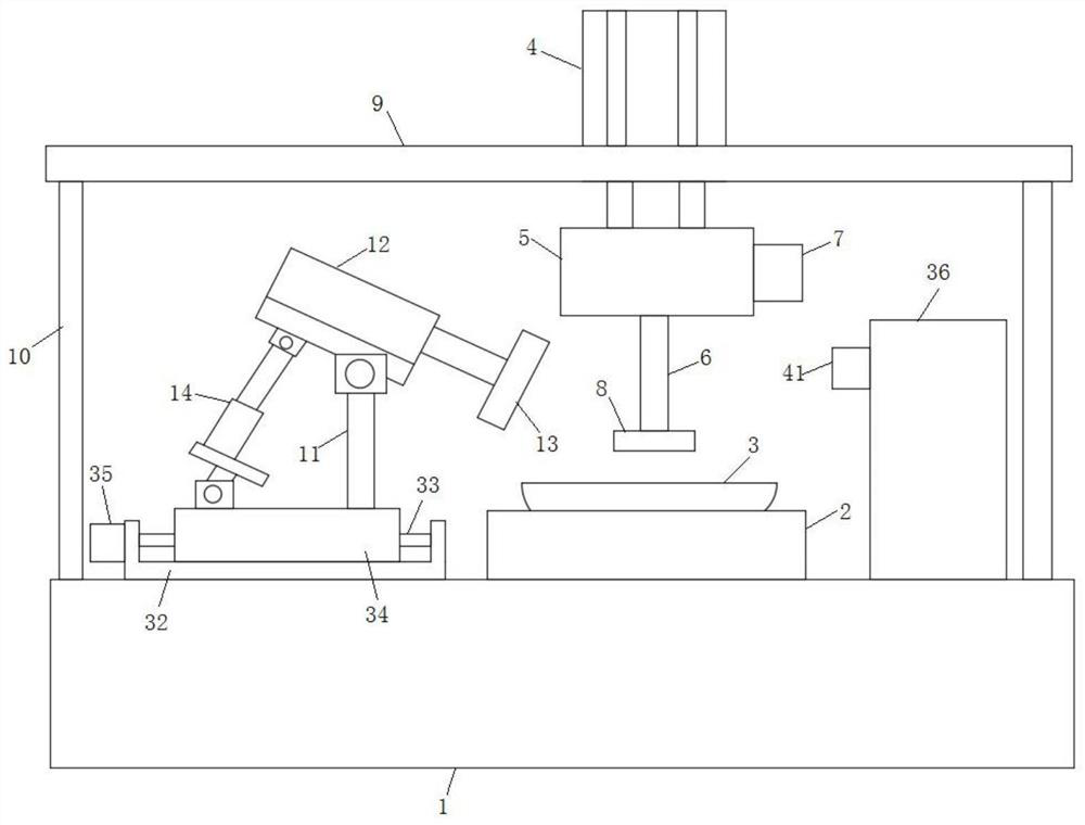 Multi-angle grinding device for building materials