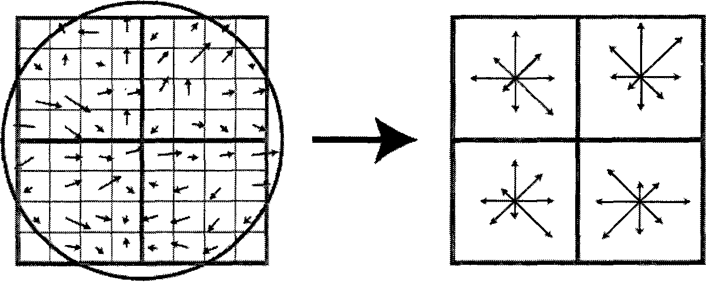 Method for extracting characteristic of handwritten Chinese character image