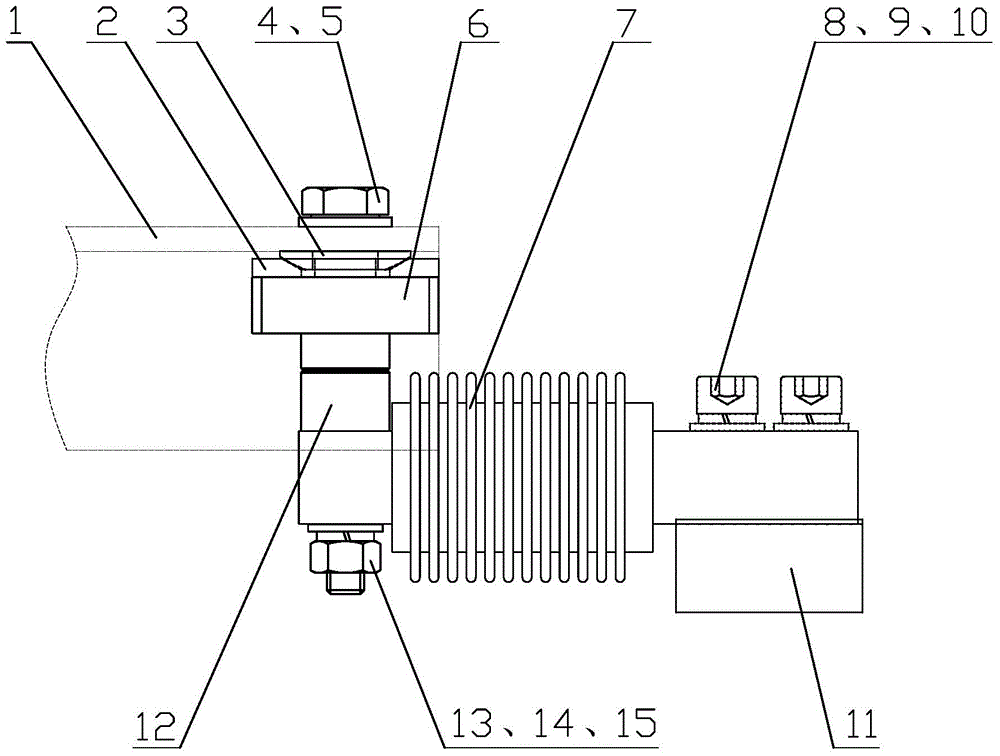 Structure of flexible force-transmitting mounting assembly for sensors