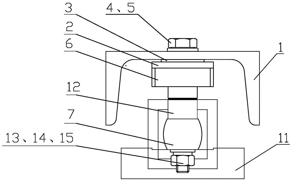 Structure of flexible force-transmitting mounting assembly for sensors