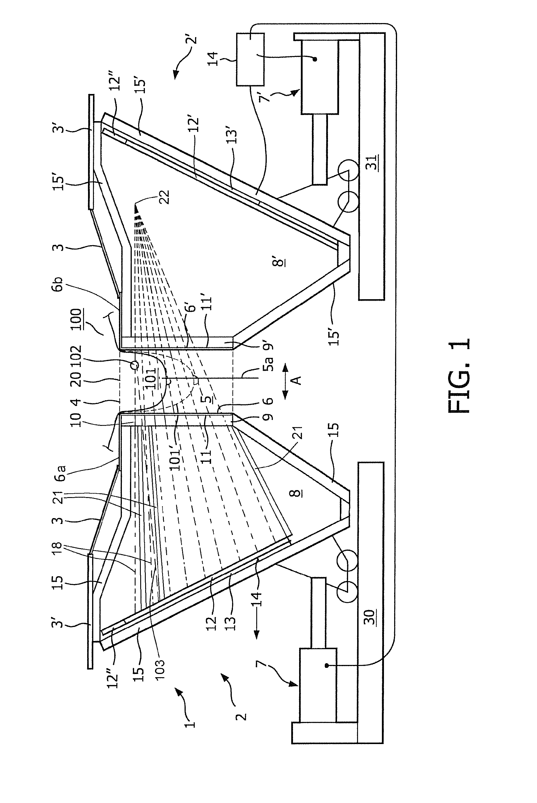 Scanning of a human body part with high-energy radiation emitted by the body part