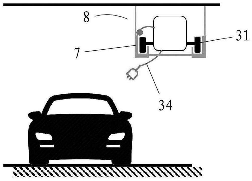 Mobile charging box, parking lot vehicle charging system and charging method