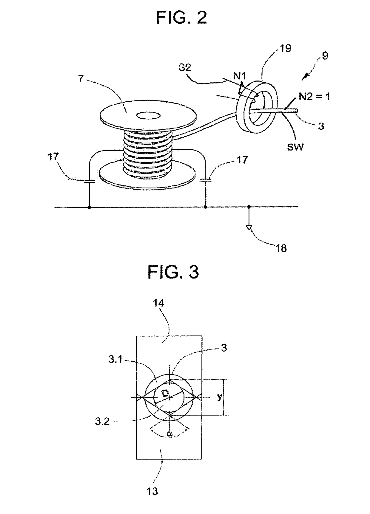 Device to determine the diameter of the conductor of a wire