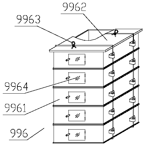 Feeding machine with lifting machine and air pressure tank