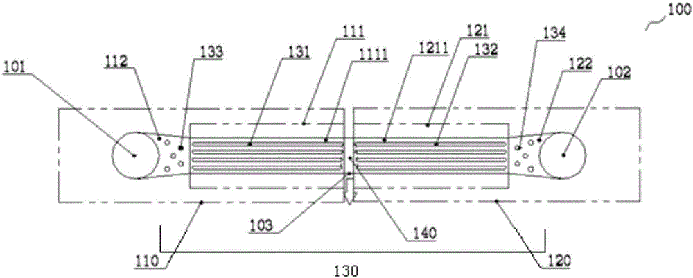 Flow dividing opposite impact microreaction passage and microreactor