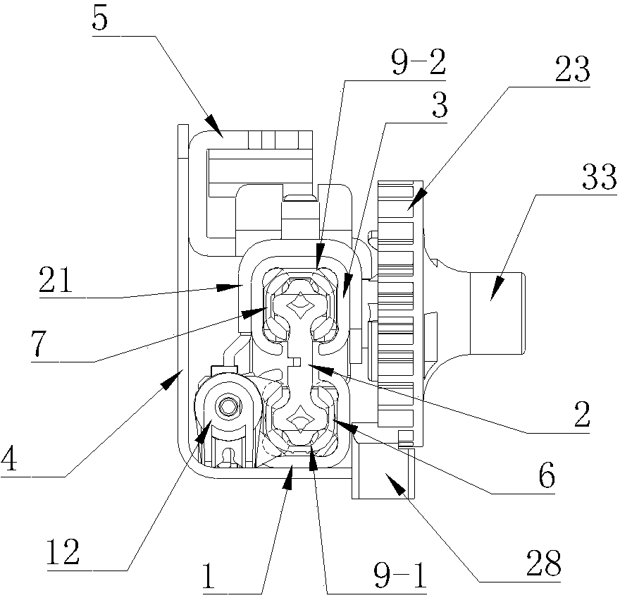 Three-section type hidden sliding rail mechanism