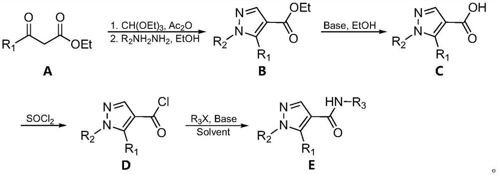 N-heterocycl-1, 5-disubstituted-4-pyrazolecarboxamide compound and application thereof