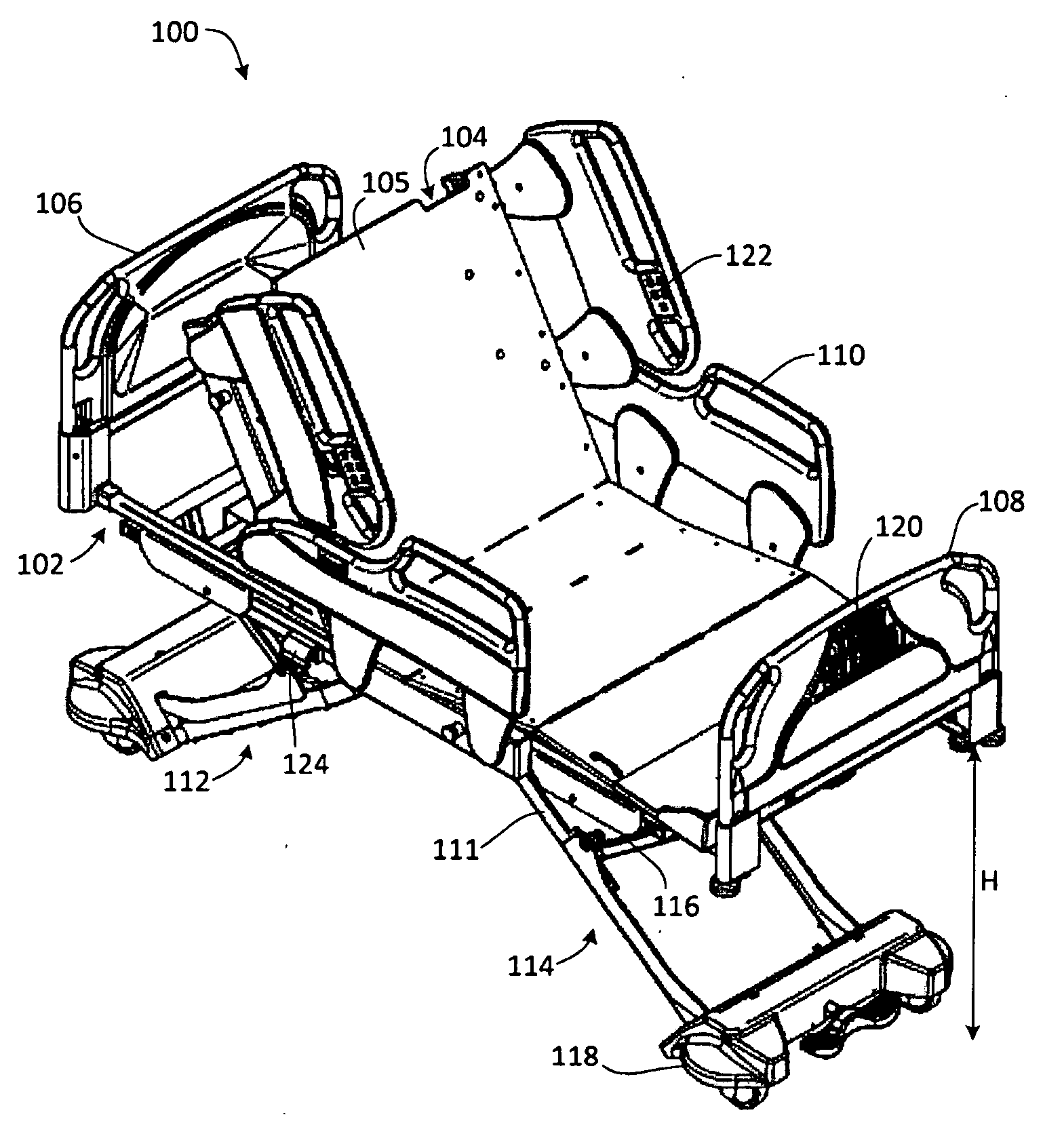 Patient support guard structure