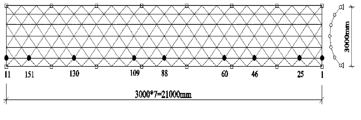 Space grid structure model step-by-step correction method based on actual measurement mode