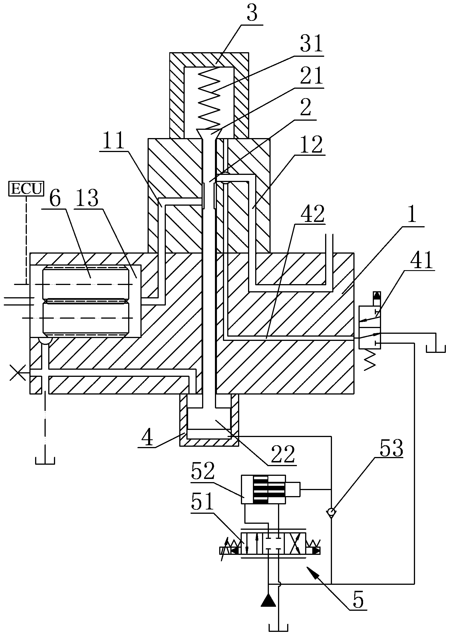 Low-speed marine diesel engine high-pressure common rail fuel oil spraying control system