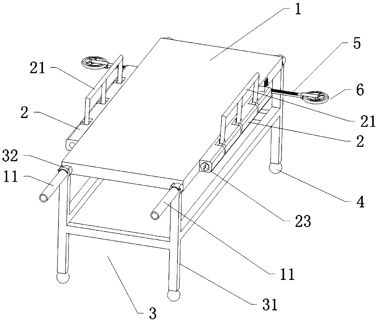 Stretcher trolley convenient for patient transferring