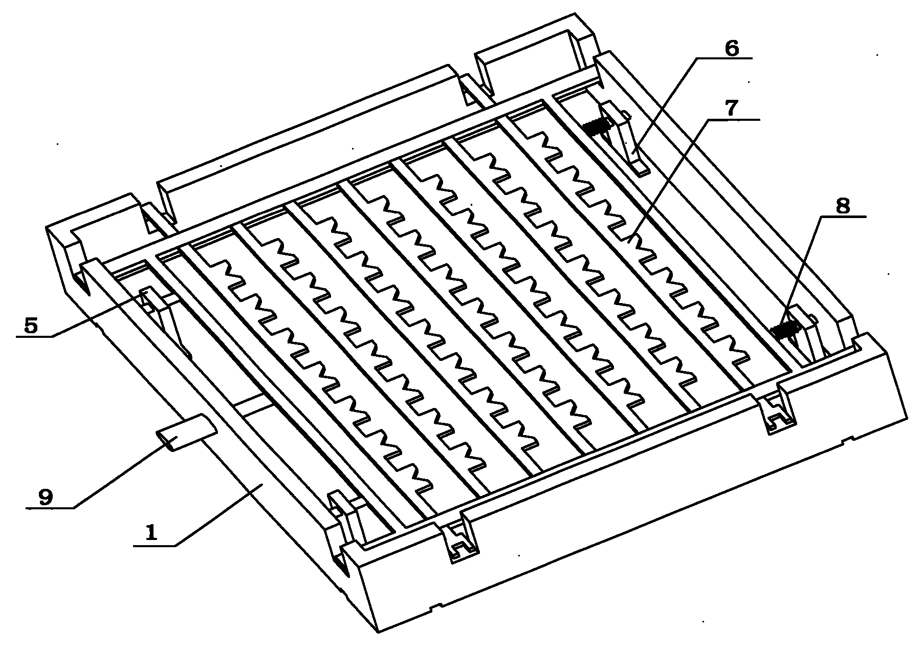 Hydraulic split block structure positioning clamp of free curve surface work pieces