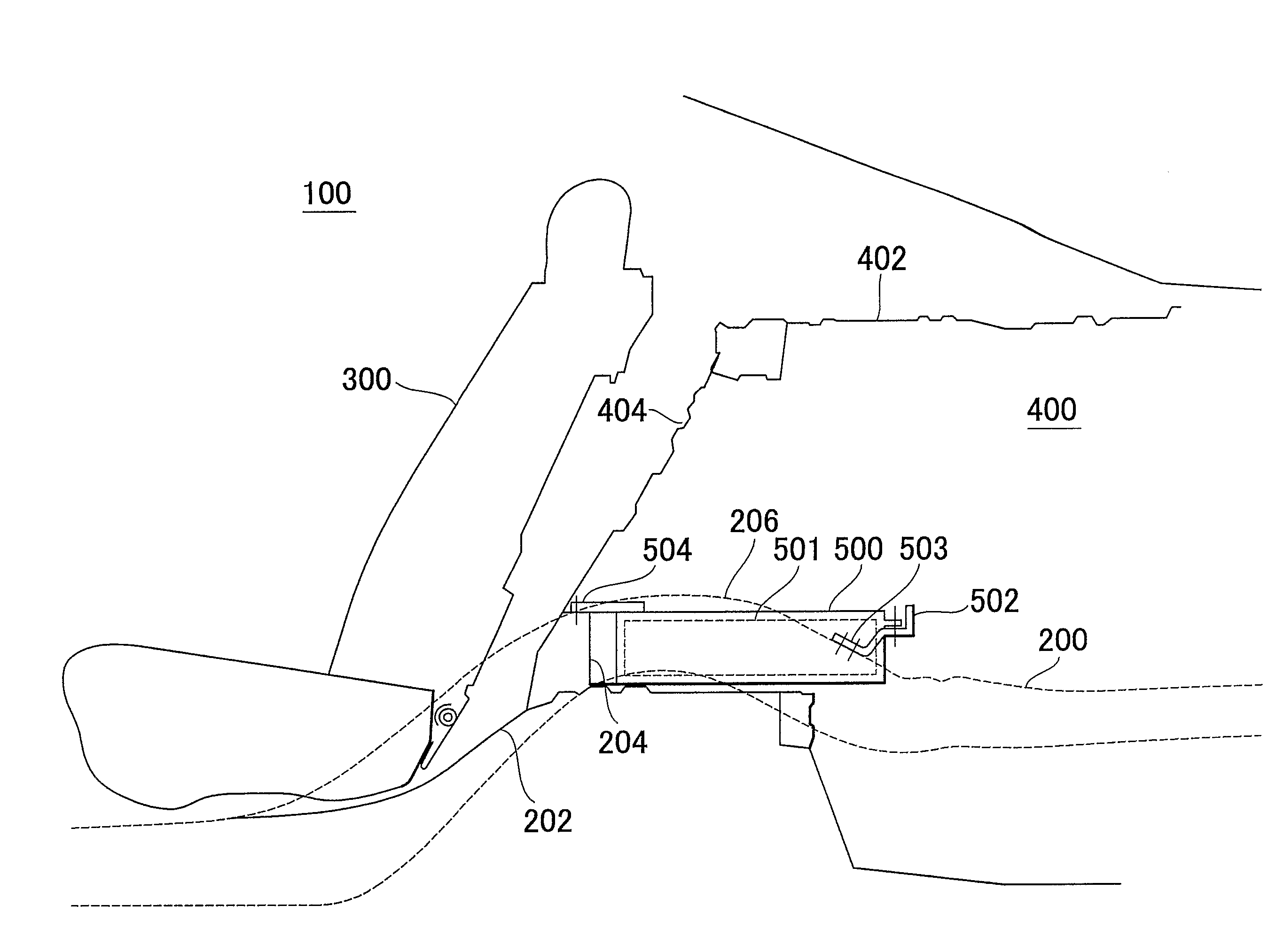 Mounting structure for storage battery device