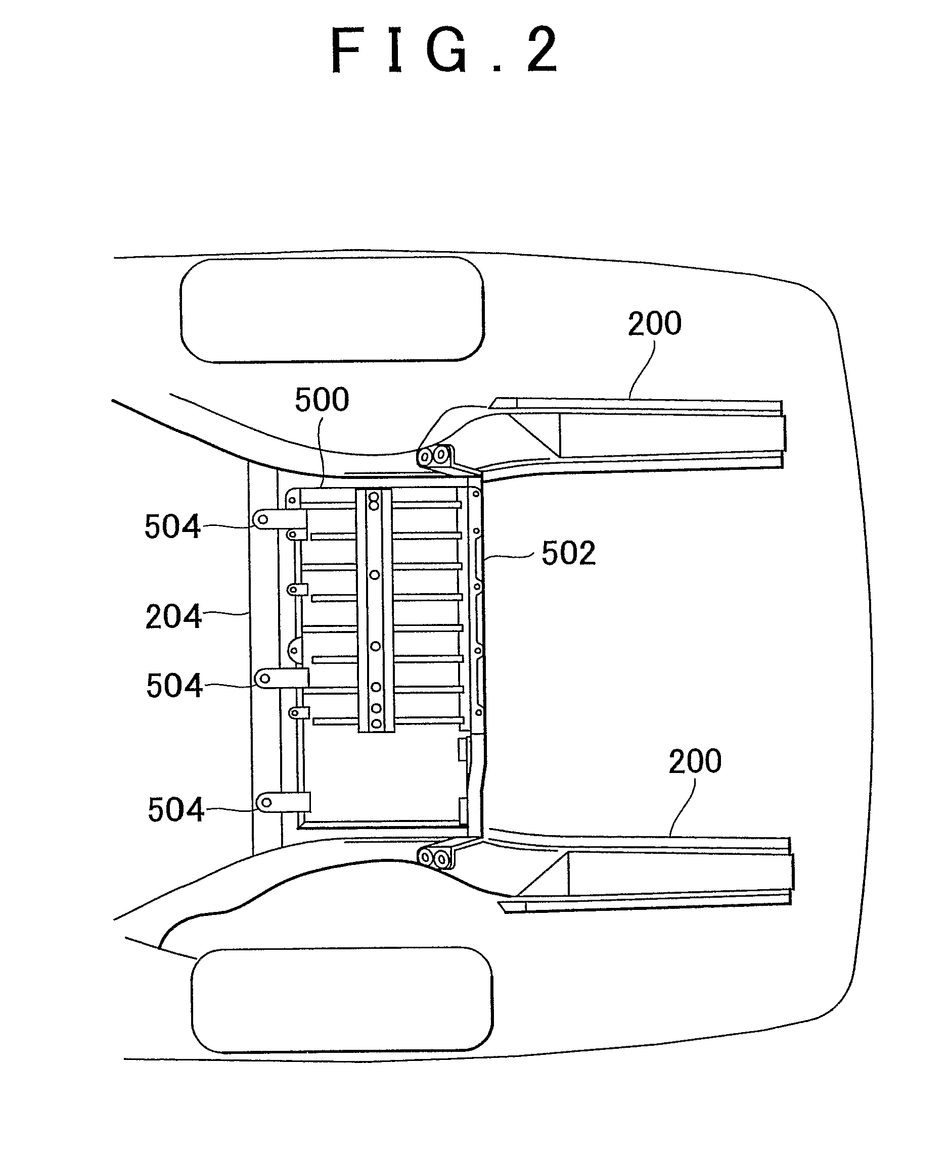 Mounting structure for storage battery device