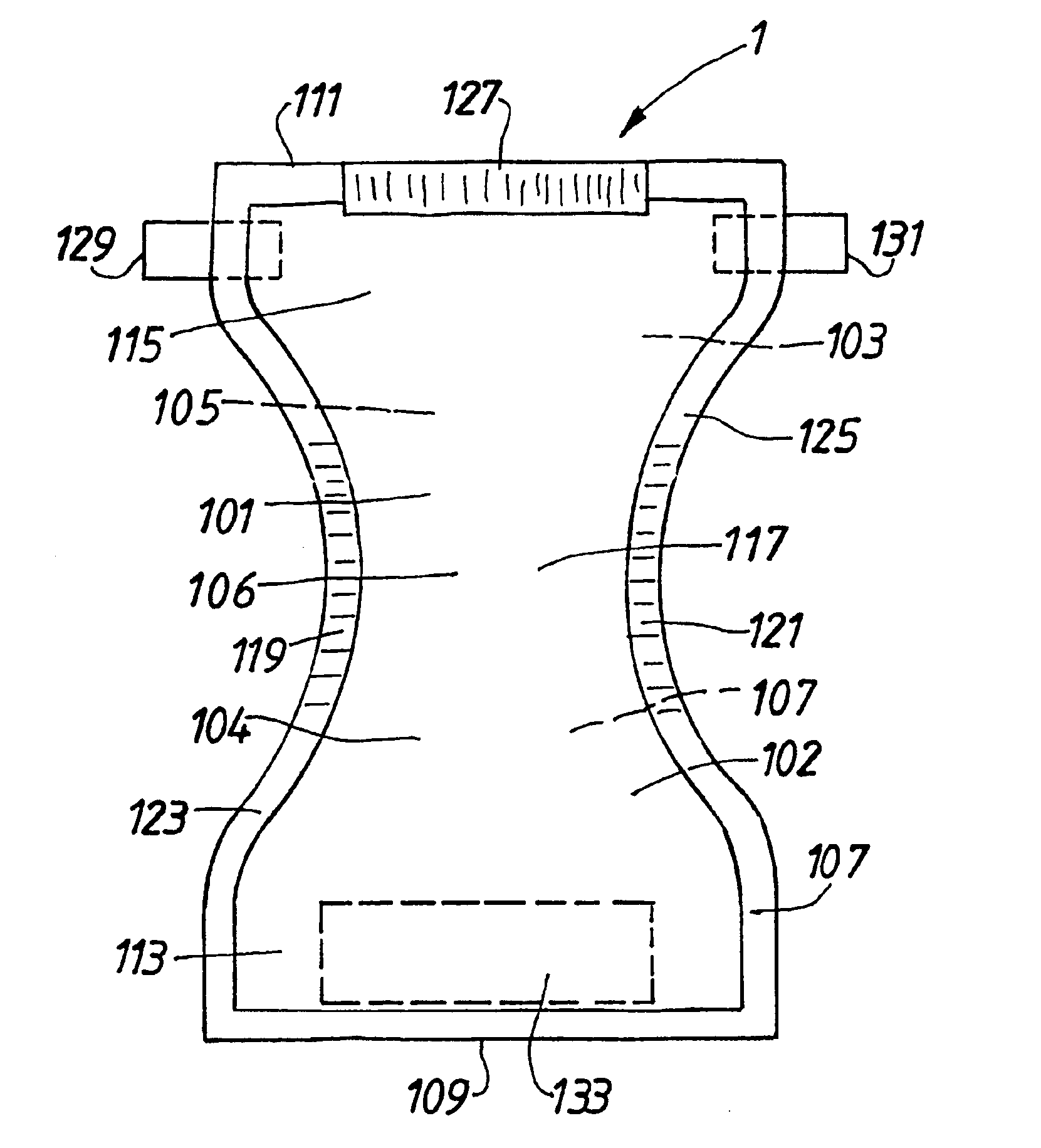 Fibrous structure and absorbent article including such a fibrous structure