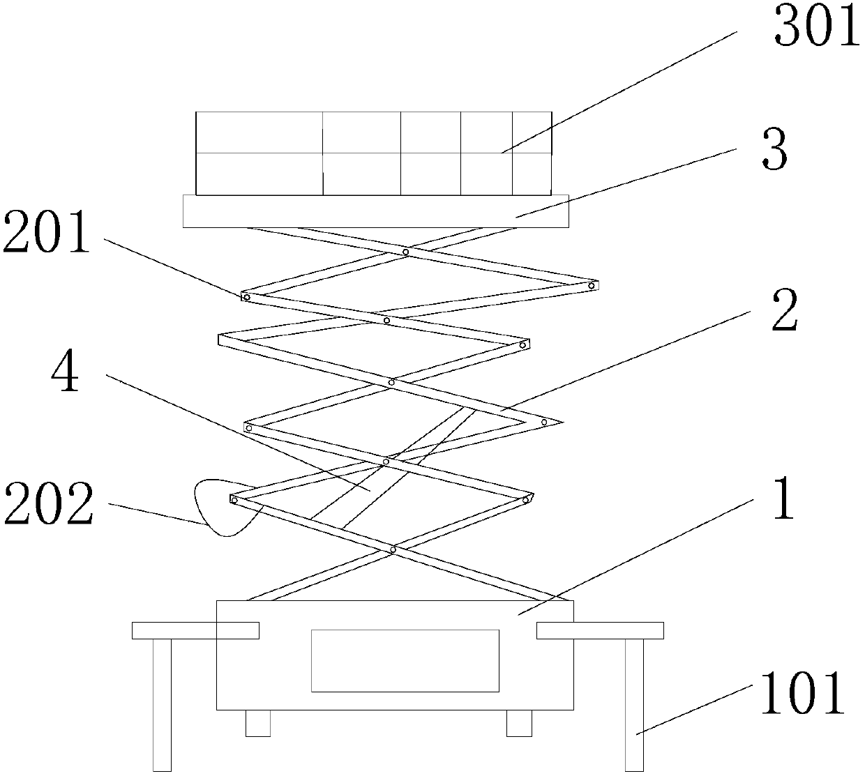 Hydraulic free lifting device