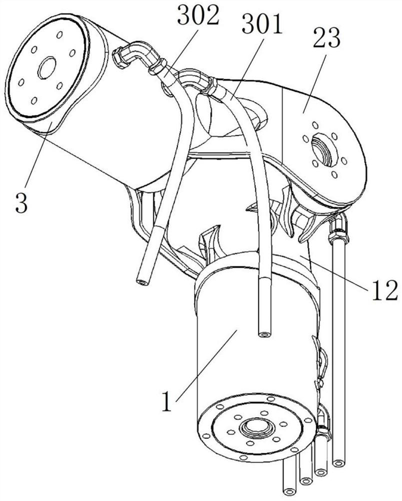 Hydraulic driven three-degree-of-freedom robot joint