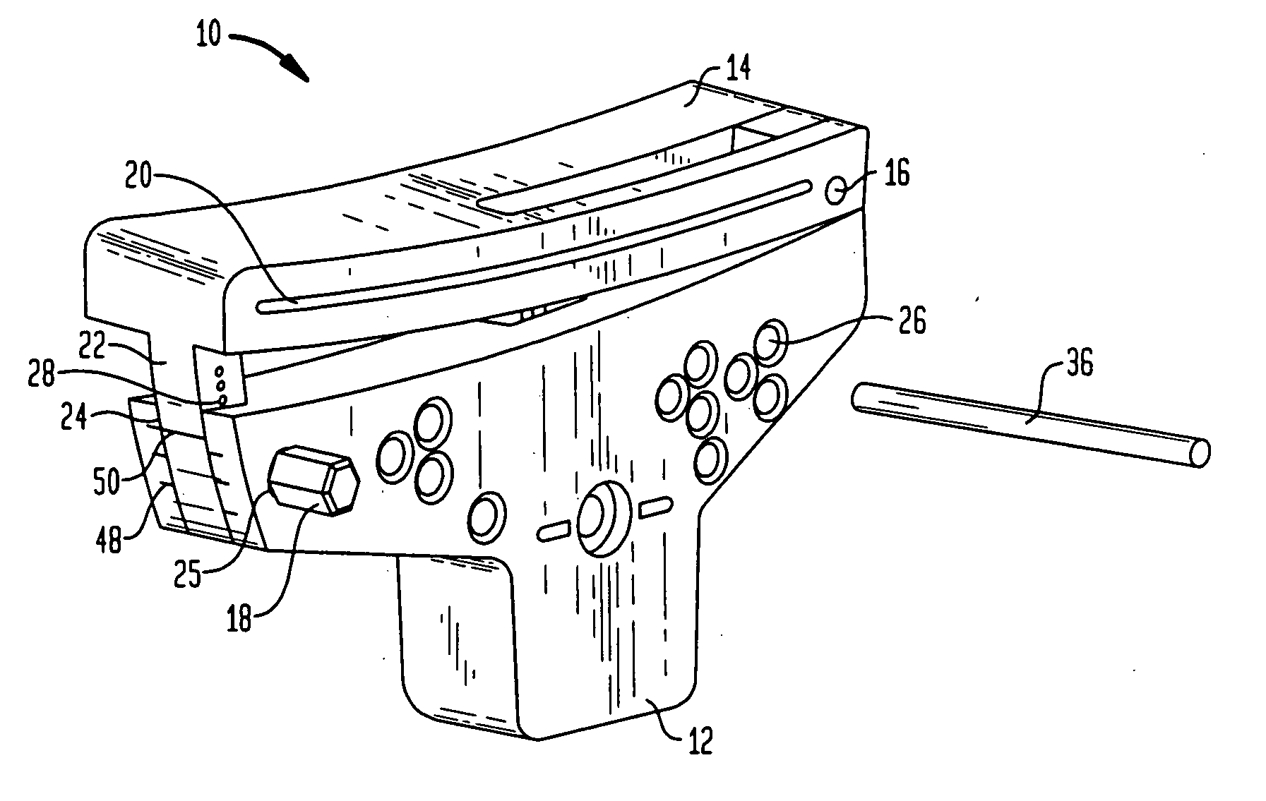 Variable angle cutting block