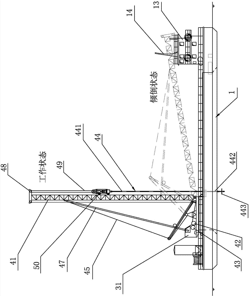 Stirring pile ship used for underwater soft foundation construction