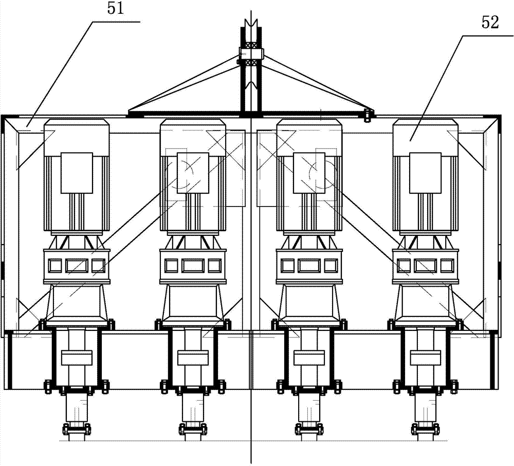 Stirring pile ship used for underwater soft foundation construction