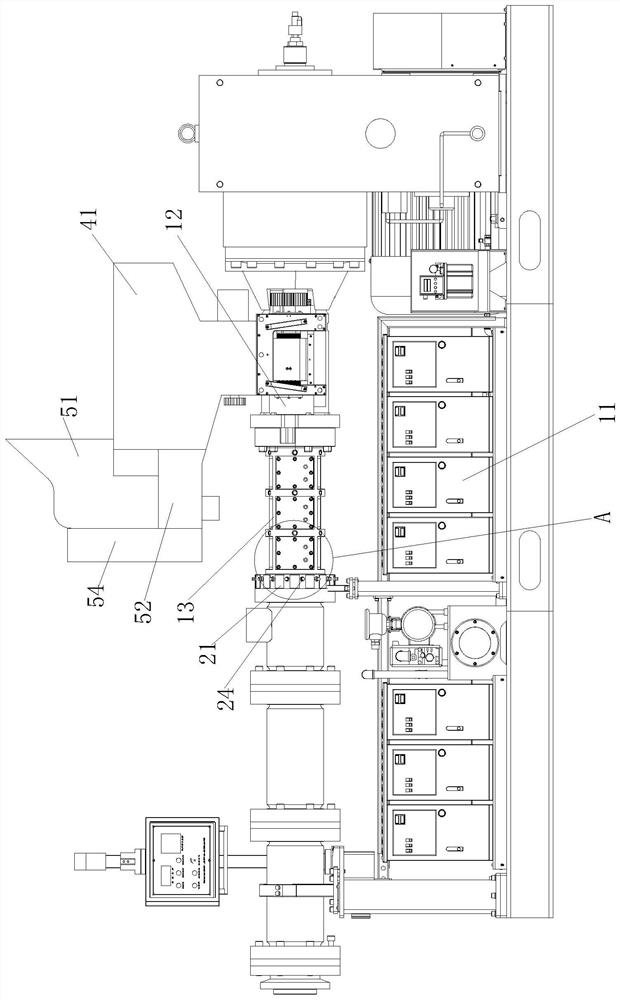 Vacuum section flow adjustable plasticizing section pin exhaust extruder