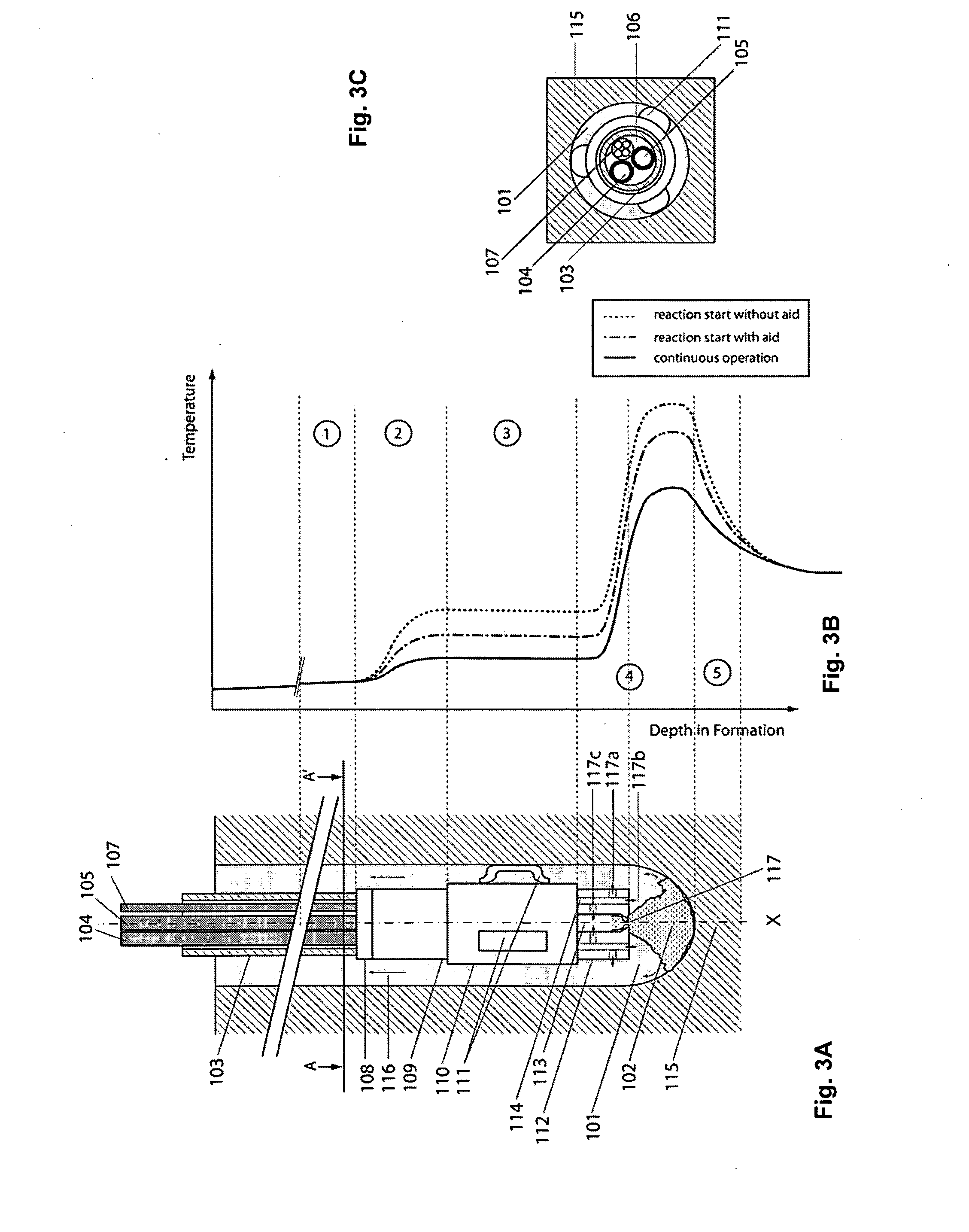 Rock drilling in great depths by thermal fragmentation using highly exothermic reactions evolving in the environment of a water-based drilling fluid