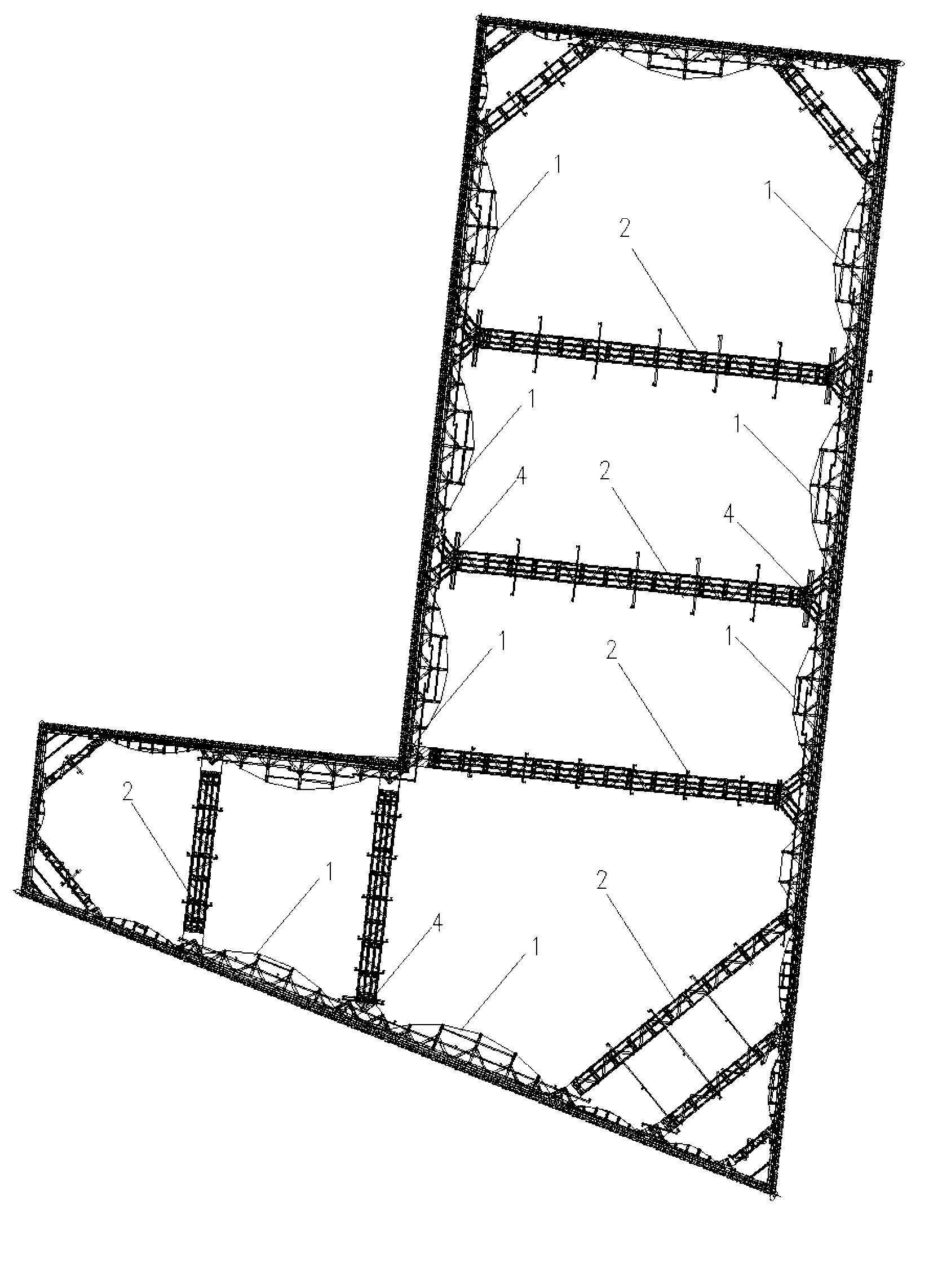 High-stiffness monolithic prestress assembly type foundation pit bracing inner-supporting system