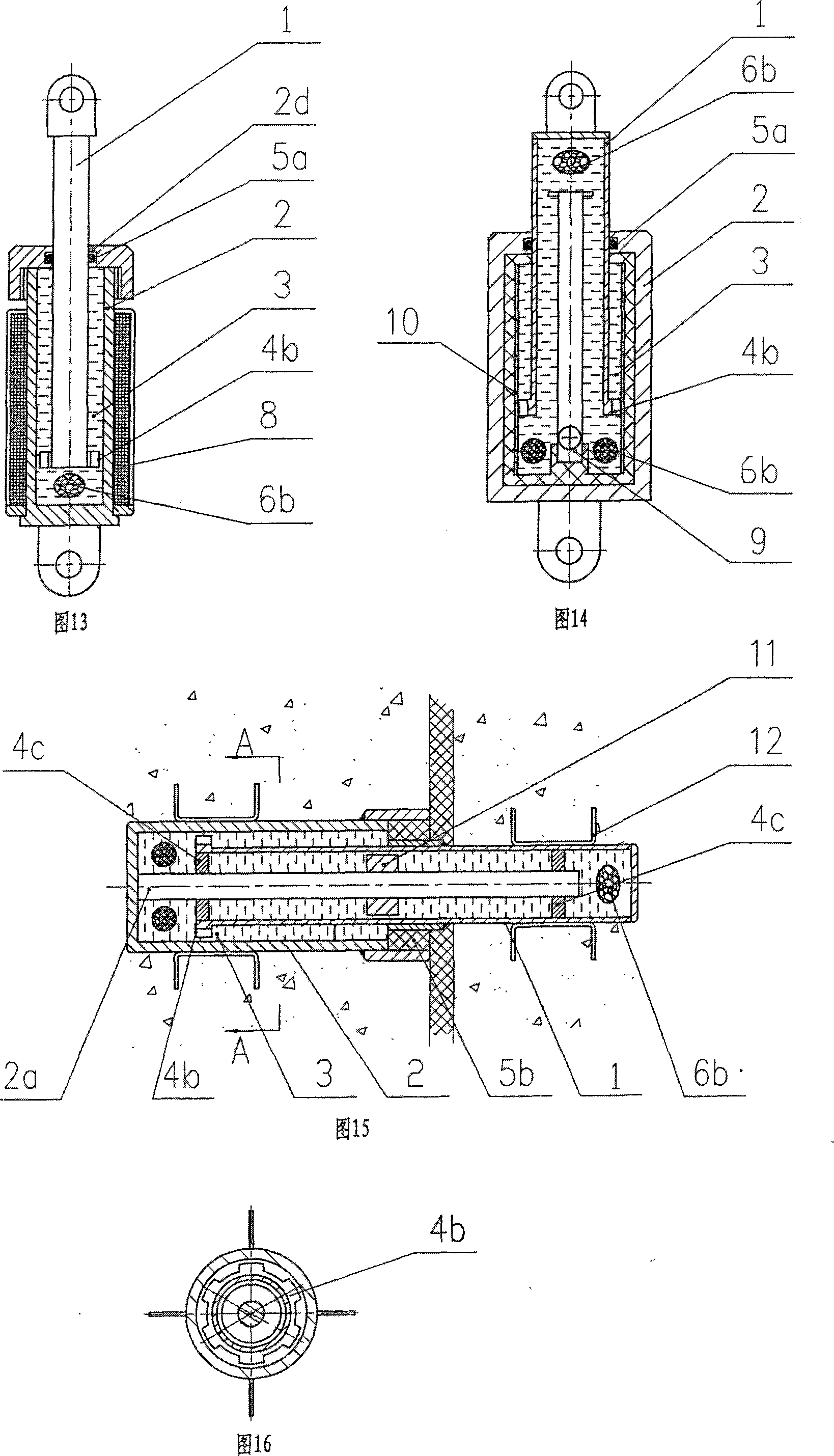 Damper possessing axial guiding means