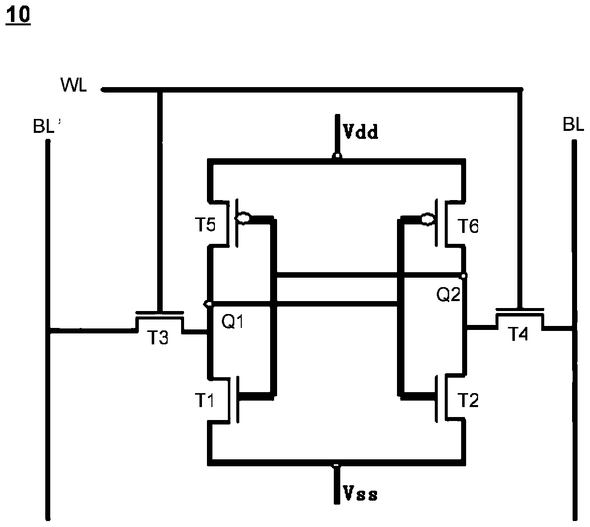 Storage unit for static random access memory and static random access memory