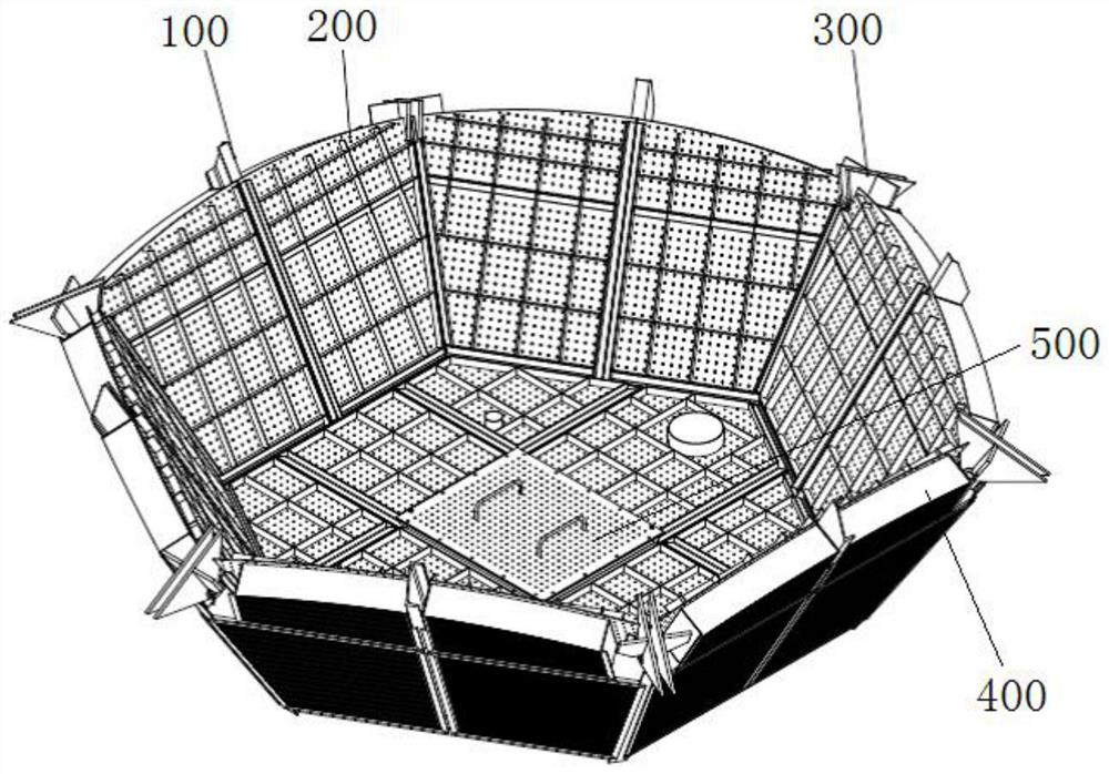 Steam-water separation device for spherical tank heat accumulator